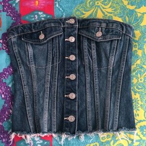 Zara - denim corset top